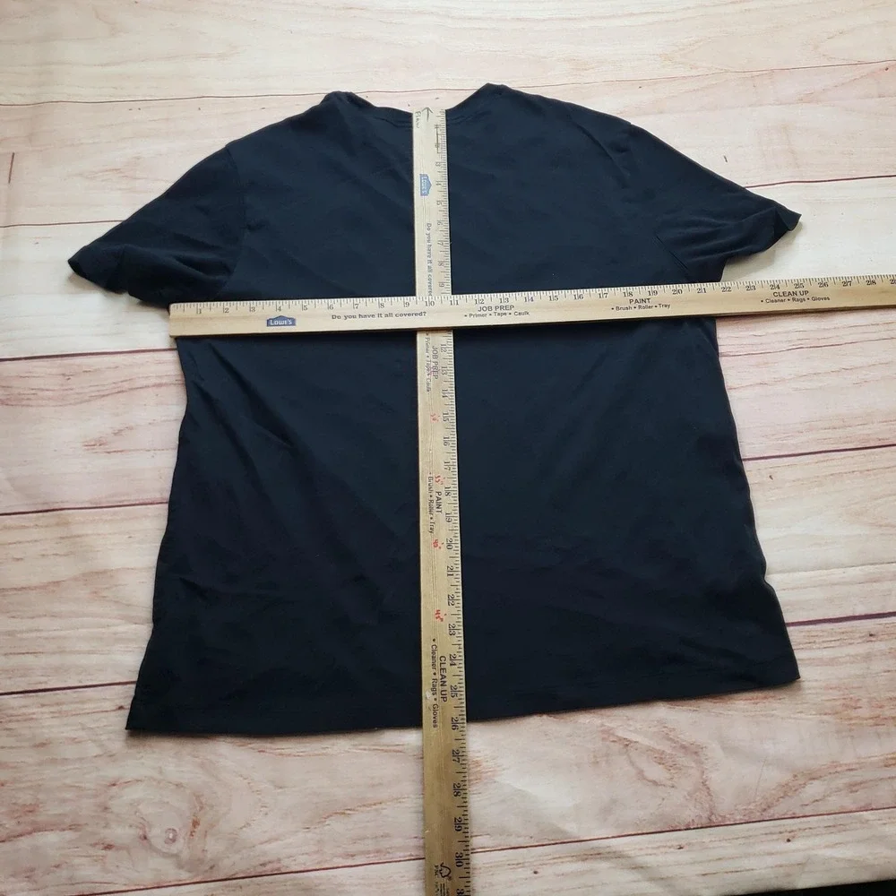 Banana Republic Shirt Mens L Black Luxe Touch Performance Cotton Basic